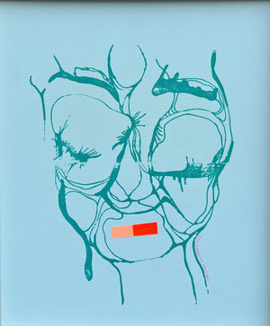 THE MASK light blue 60x50 cm