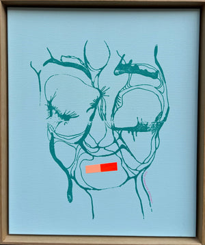 THE MASK light blue 60x50 cm