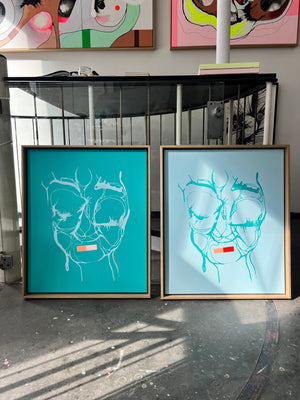 THE MASK light blue 60x50 cm