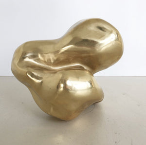 Sculpture model 1 Polished brass patina H 22 x B 23 cm
